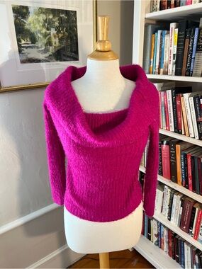 Forever 21 Fuchsia Cowl Neck Sweater